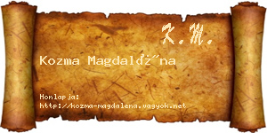 Kozma Magdaléna névjegykártya