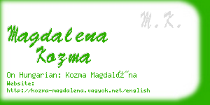 magdalena kozma business card